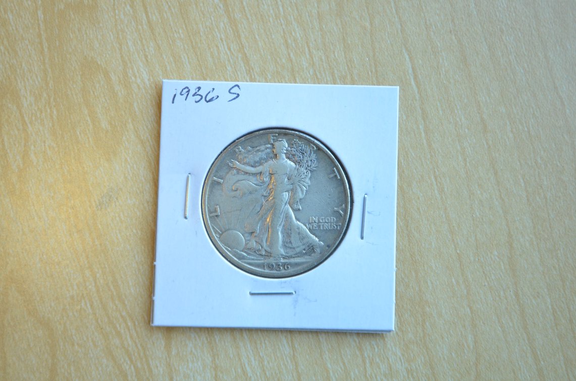 1936 S Liberty Walking Silver Half Dollar