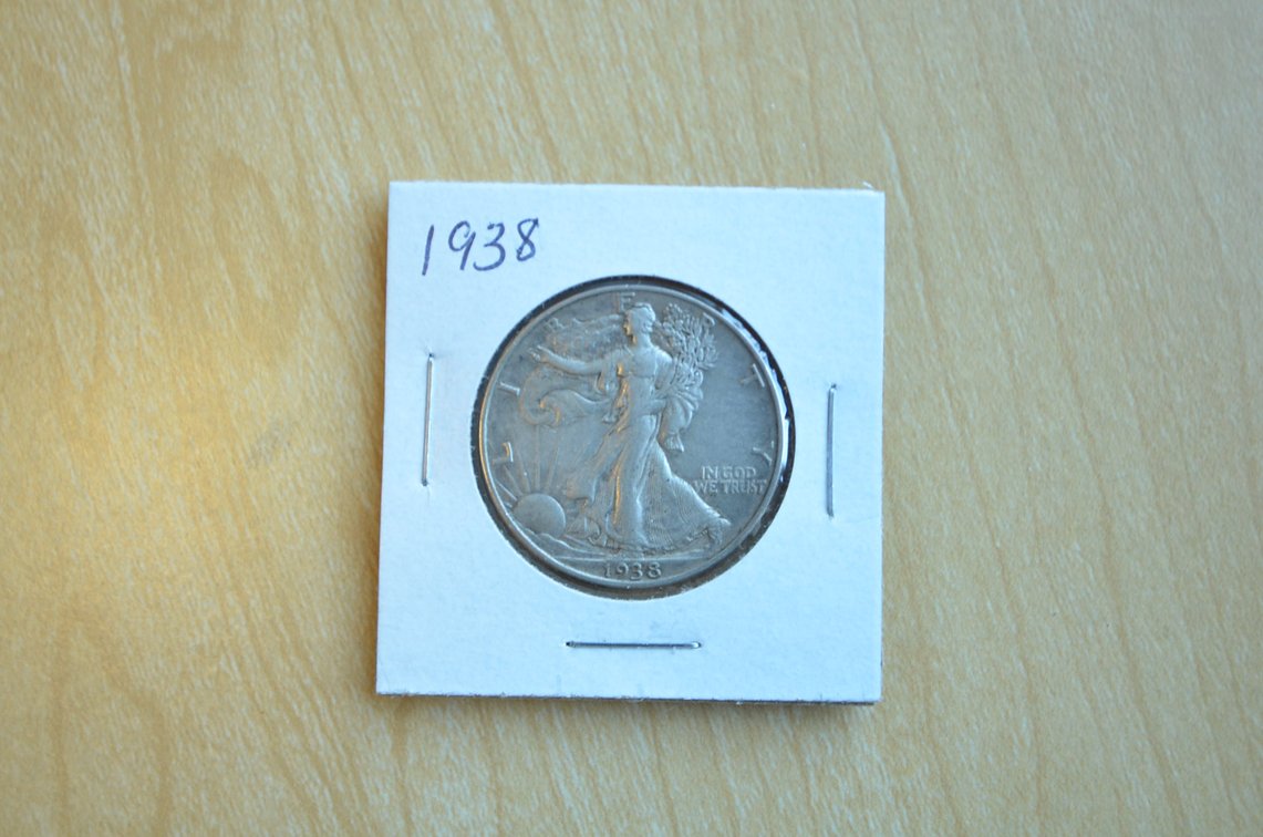 1938 Liberty Walking Silver Half Dollar