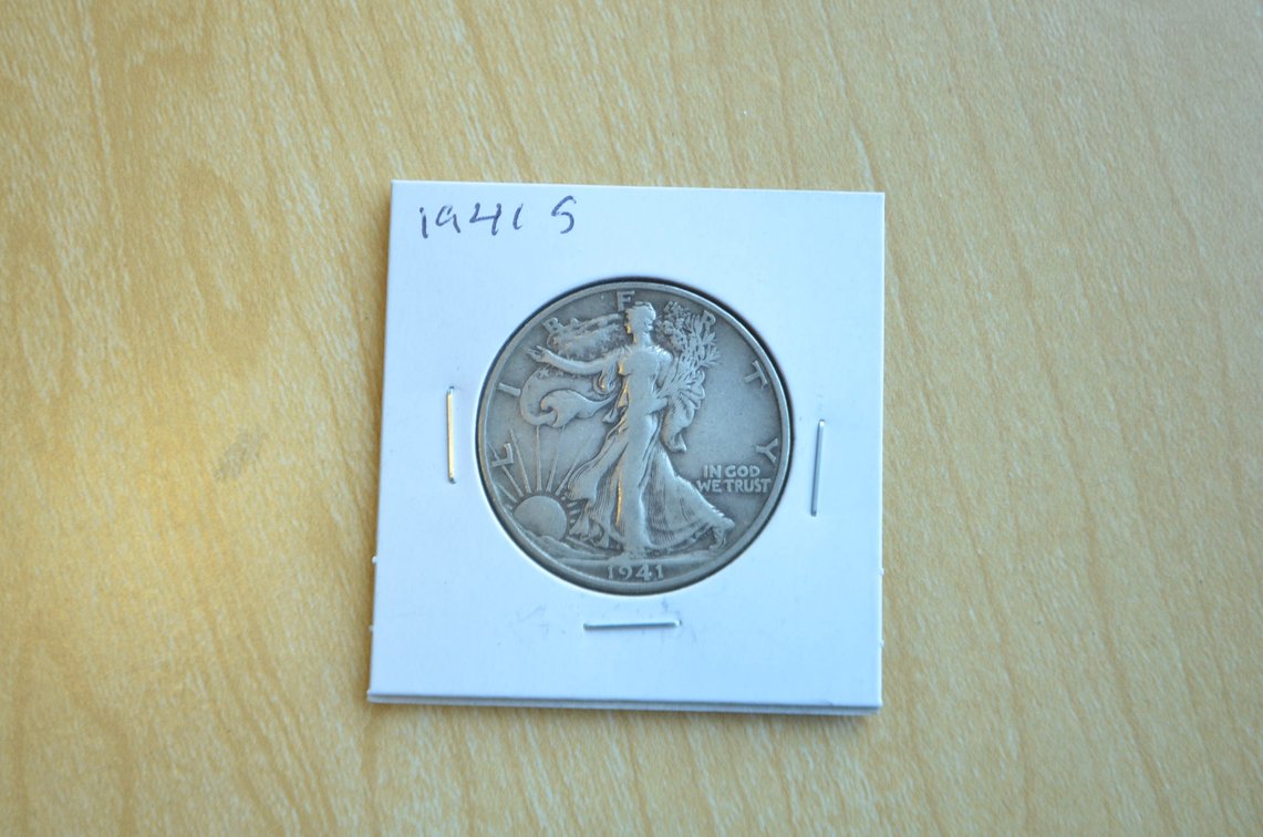 1941 S Liberty Walking Silver Half Dollar