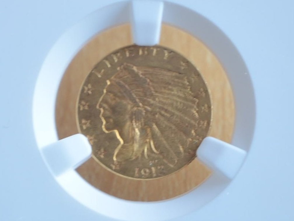 1913 $2.5 Indian Head Gold Coin