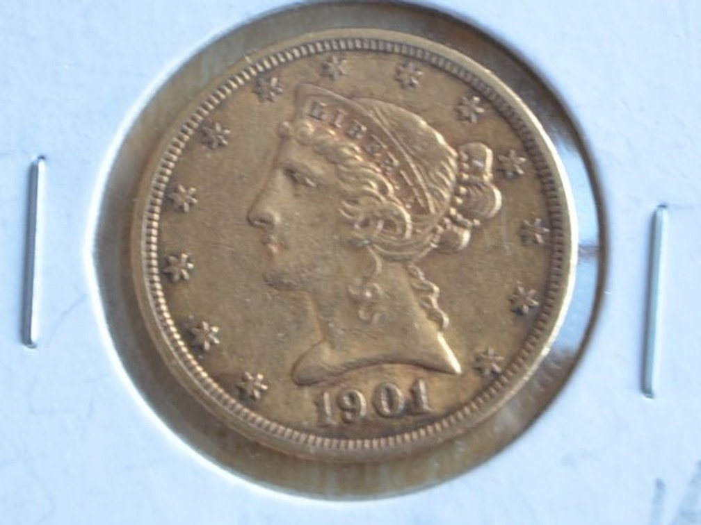 1901 $5 Liberty Head Gold Coin