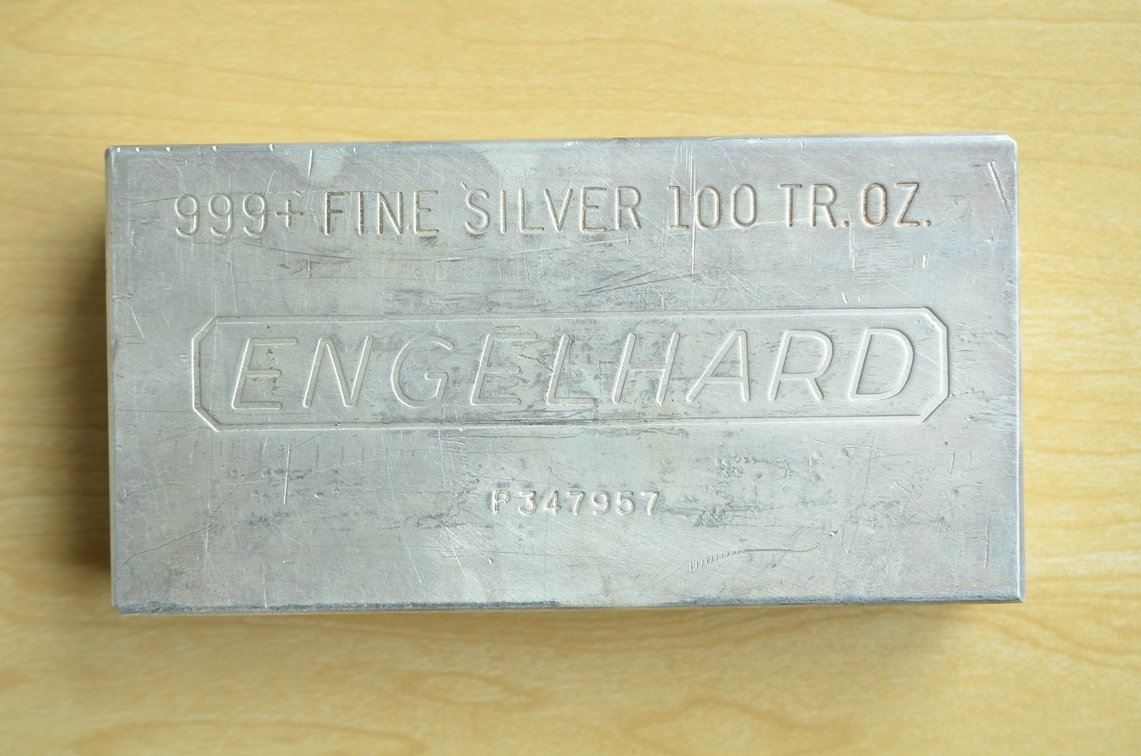 Engelhard 100 Troy Ounce Silver Bar
