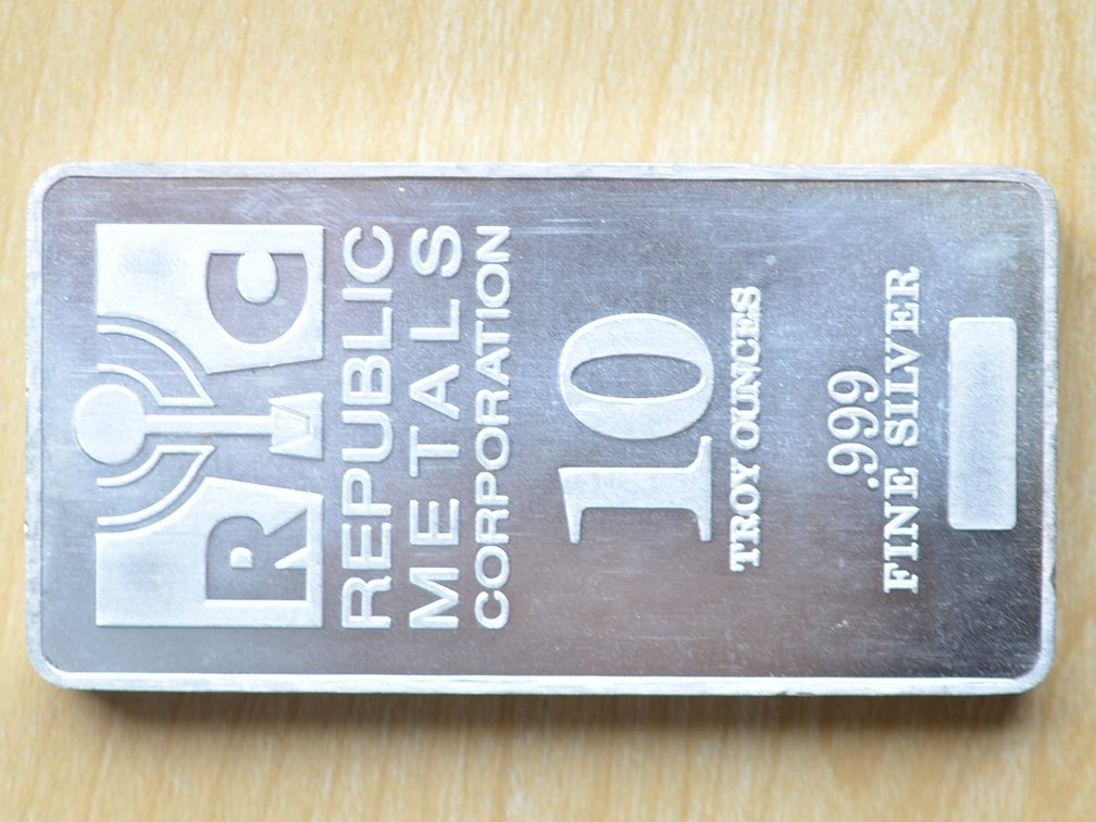 Republic Metals 10 Ounce Silver Bar