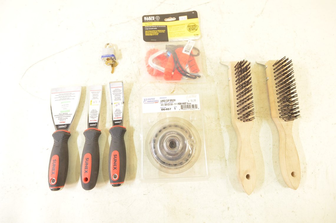 Cup Brush, Wire Brush, Putty Knives And More