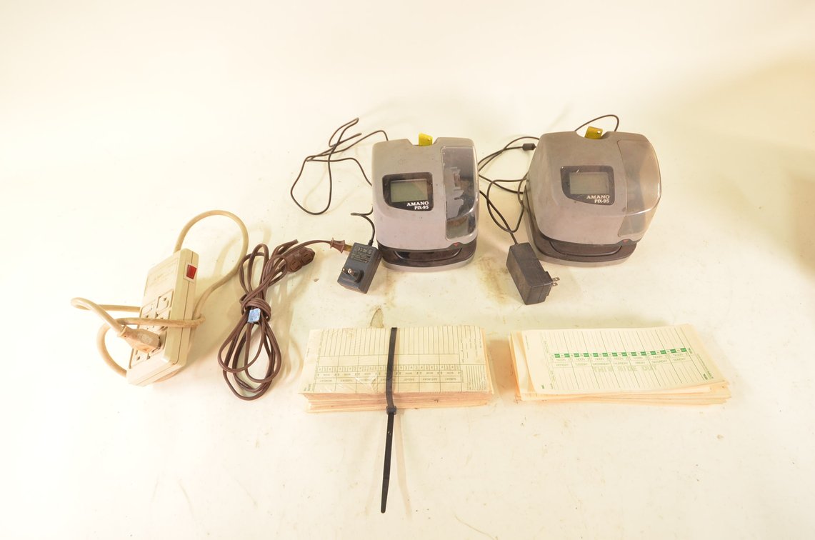 (2) Amano Pix 95 Punch Clocks