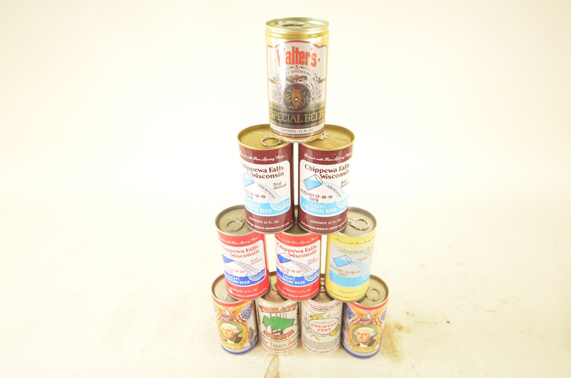 (10) Beer Cans, Vintage