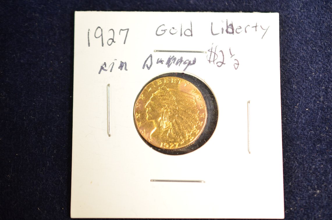 1927-BLP $2.50 Indian Head Gold Coin