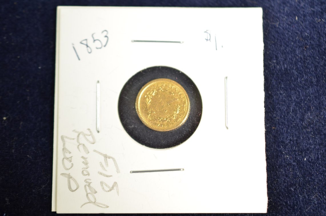 1853 $1 Liberty Head Gold Coin