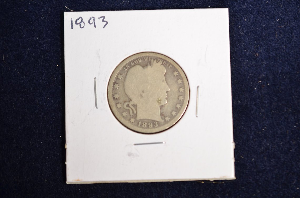 1893 Barber Quarter Dollar