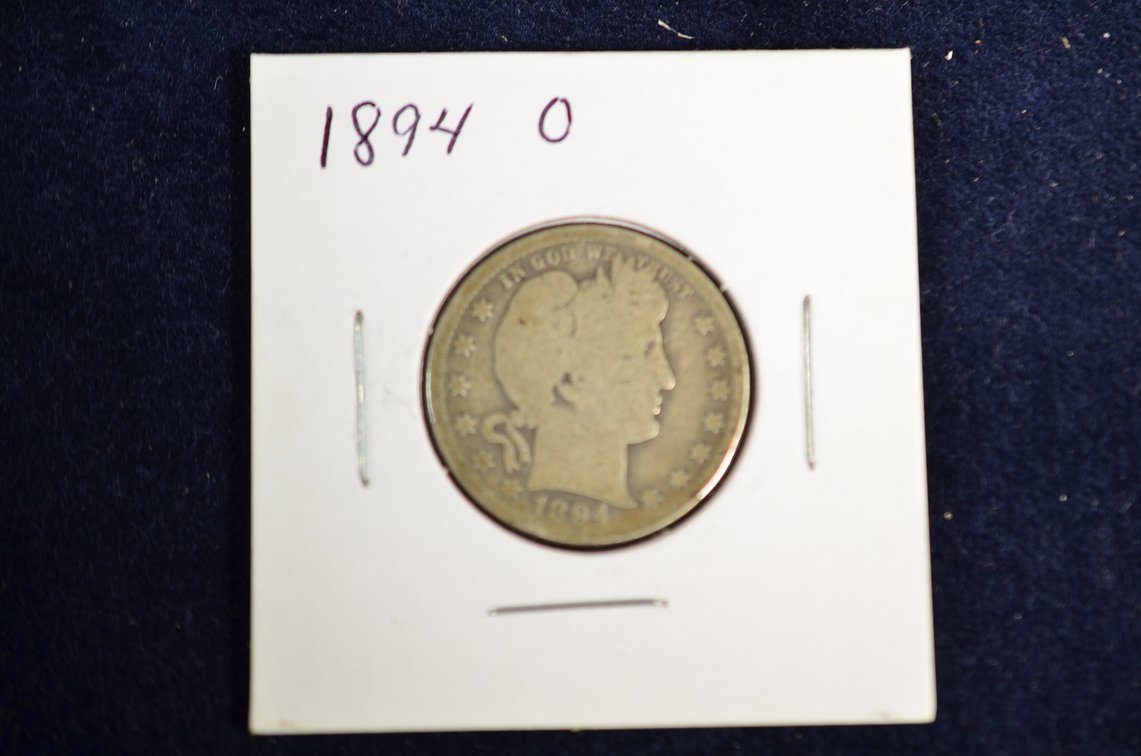 1894-O Barber Quarter Dollar