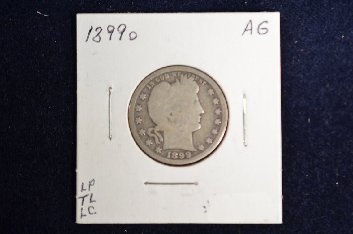 1899-O Barber Quarter Dollar