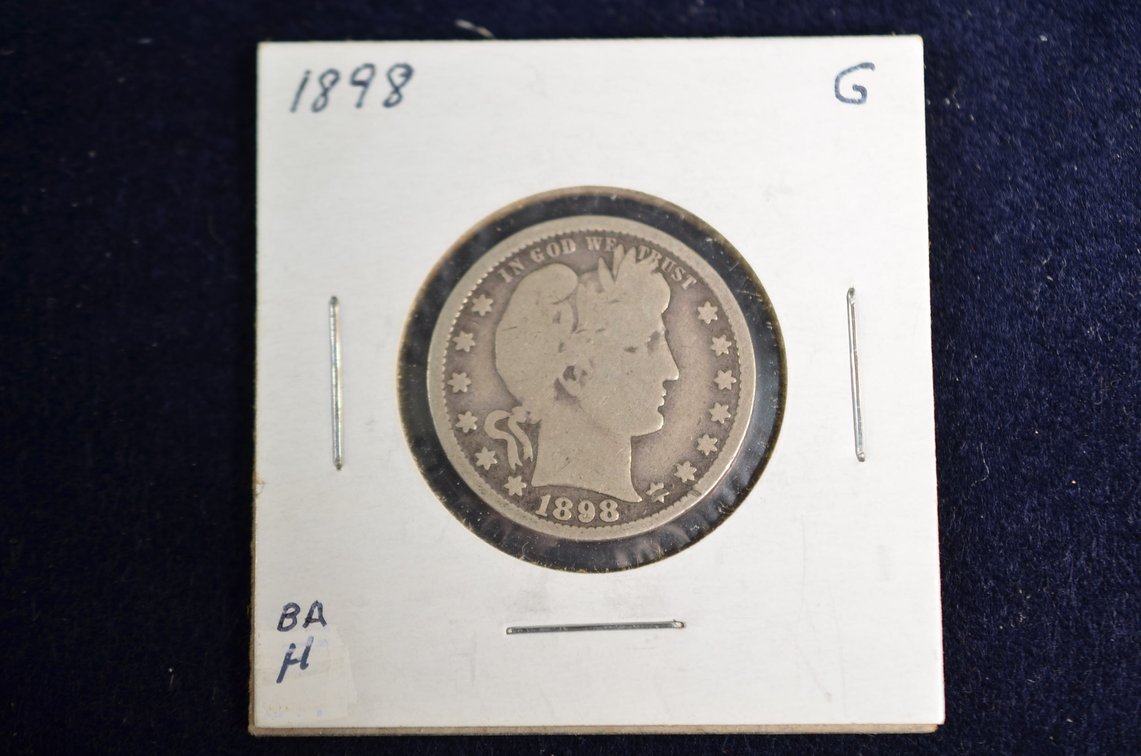 1898 Barber Quarter Dollar