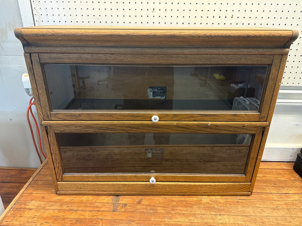 Solid Oak Glass Display Case