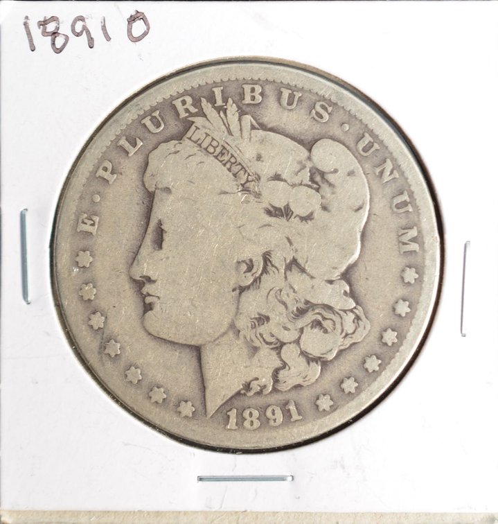 1891O Morgan Silver Dollar