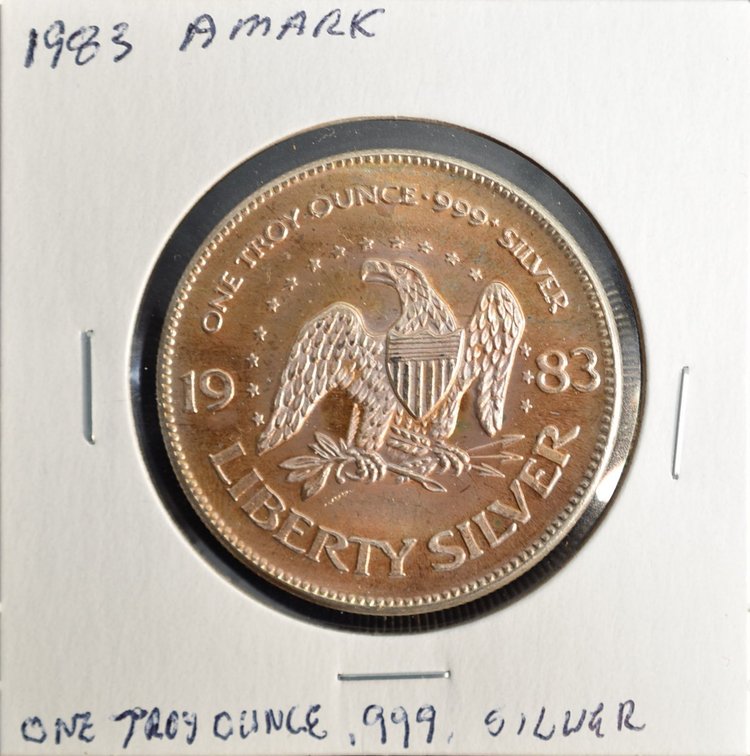 1983 Liberty Bell AMark Silver Round