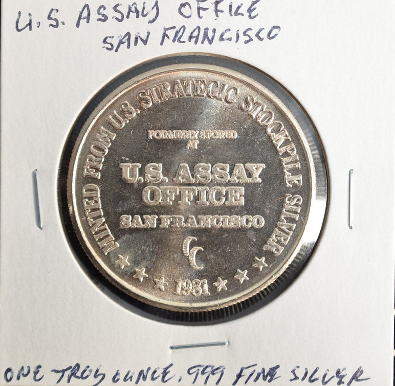 US Assay Office San Franscisco Silver Round