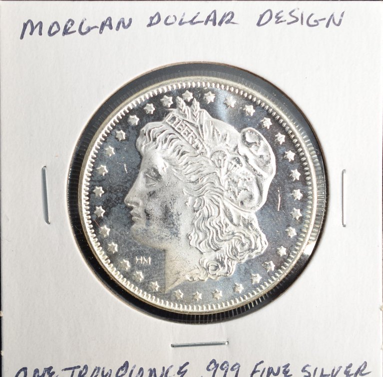 Morgan Dollar Design Silver Round