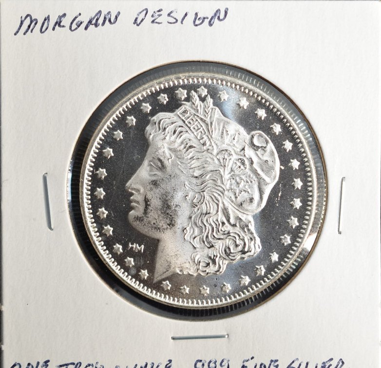 Morgan Dollar Design Silver Round
