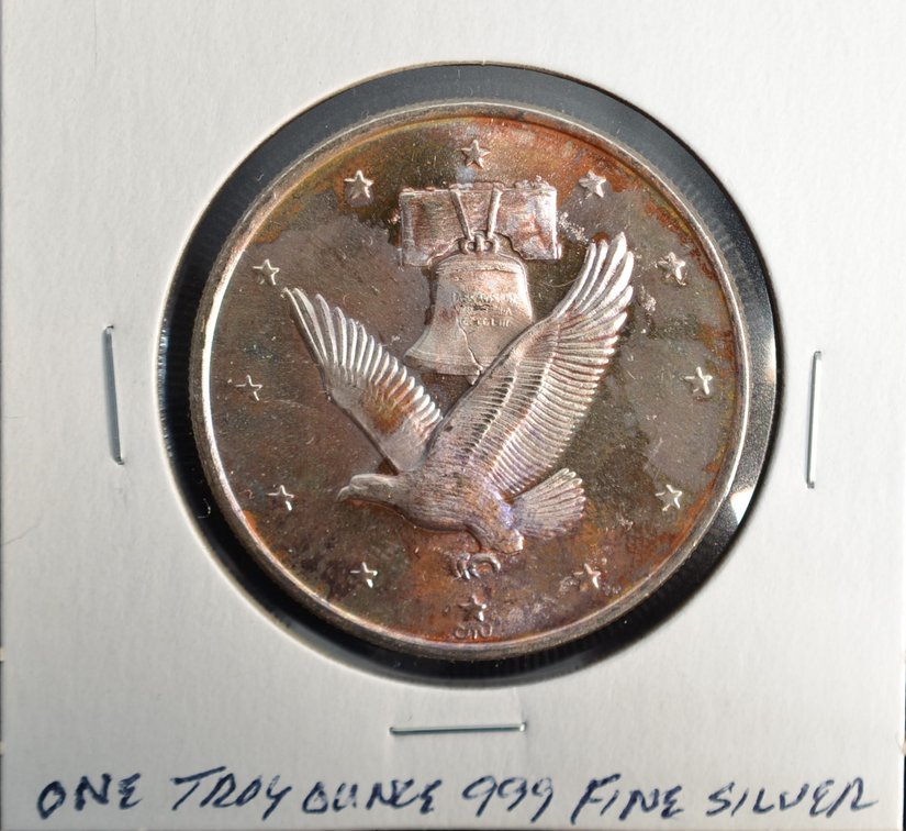 Flying Eagle and Liberty Bell Silver Round