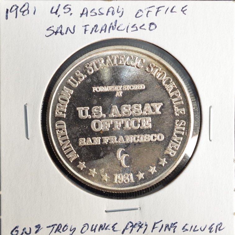 1981 US Assay Office San Francisco Silver Round