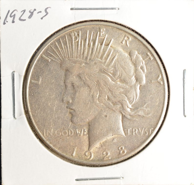1928S Peace Silver Dollar