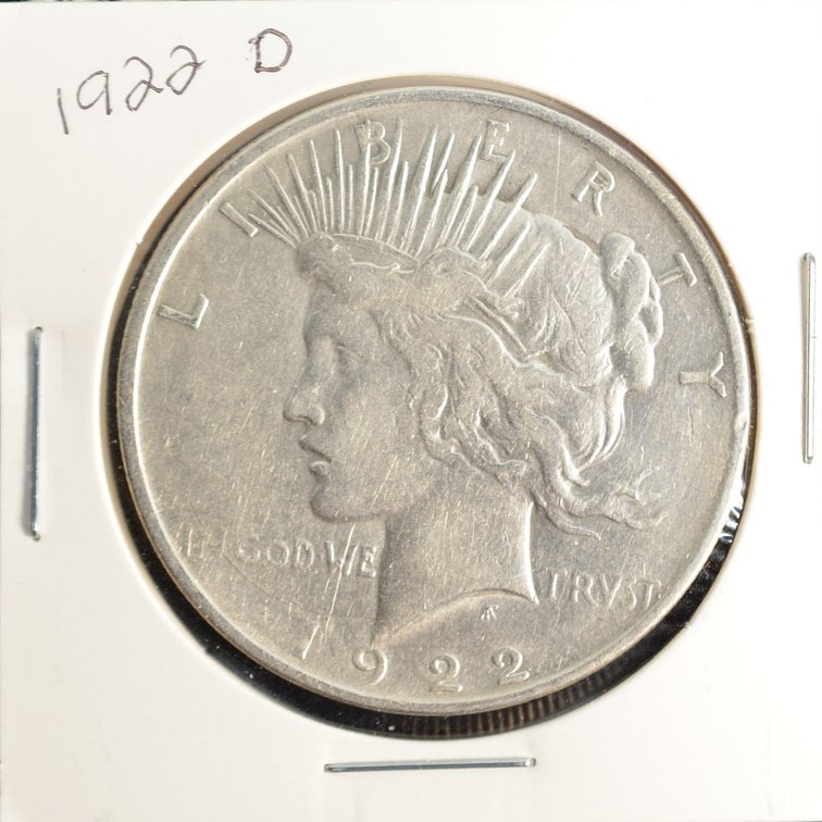 1922D Peace Silver Dollar