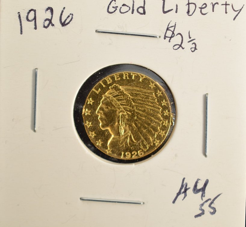 1926 BLP $2.50 Indian Head Gold Coin