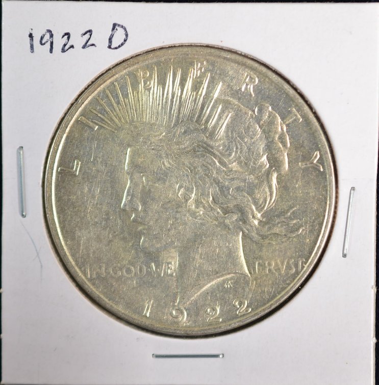 1922D Peace Silver Dollar
