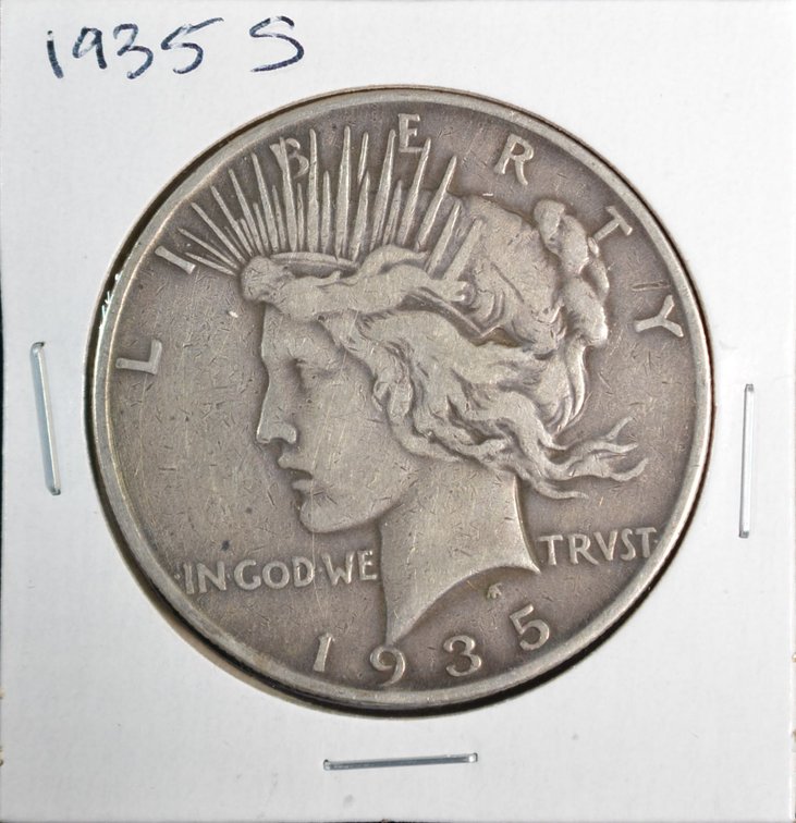 1935S Peace Silver Dollar