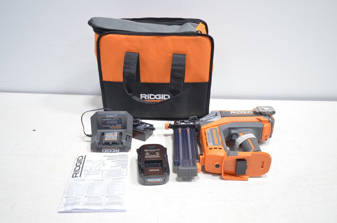 Ridgid 18ga Brad Nailer, Rechargeable