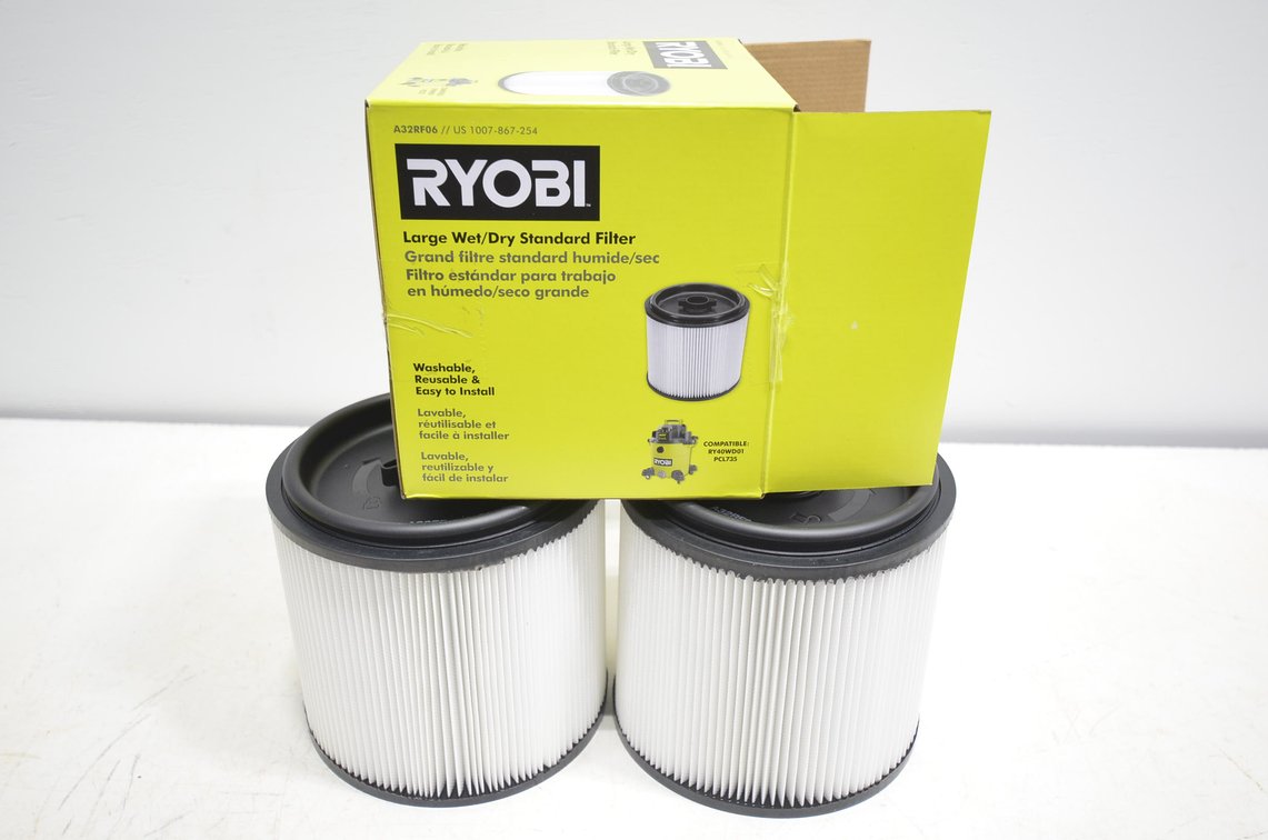 (2) Ryobi Wet/Dry Standard Filter