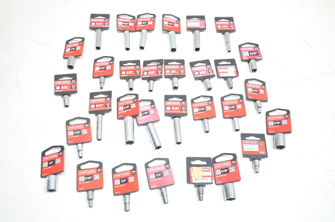 (31) 1/4" Drive Sockets, SAE 6pt