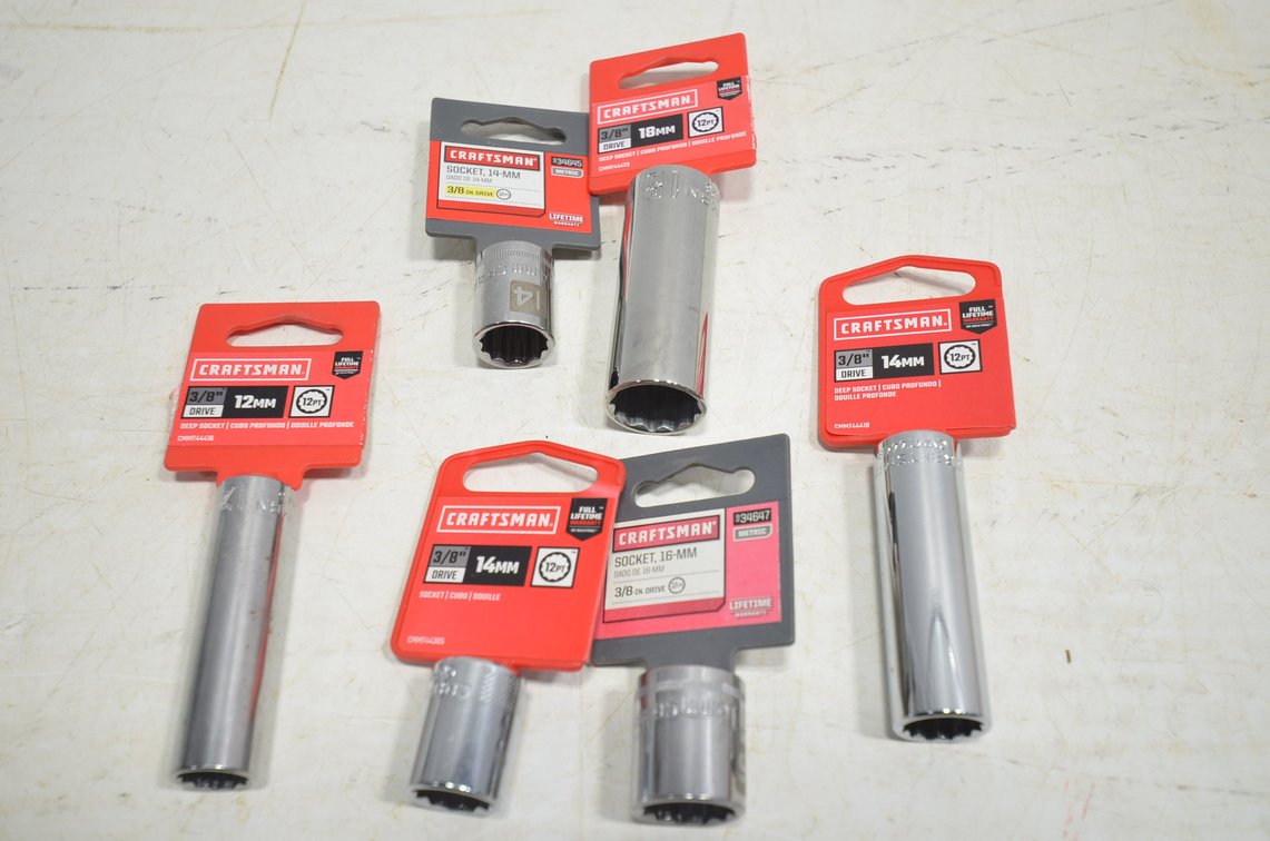 (6) 3/8" Drive Sockets, Metric 12pt
