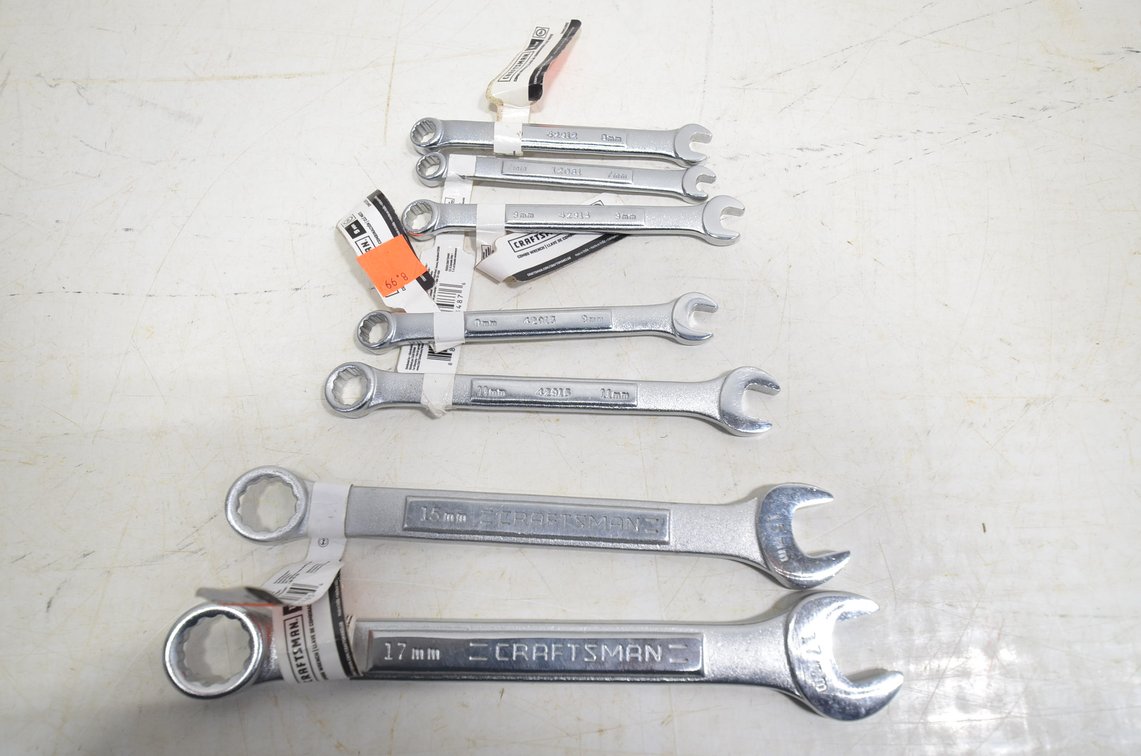 (7) Craftsman Combination Wrenches, Metric