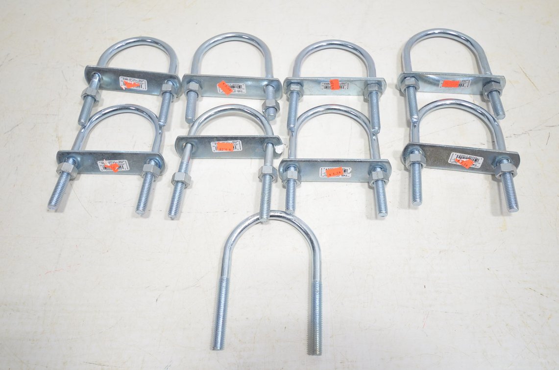 (9) U-Bolts, Zinc Plated