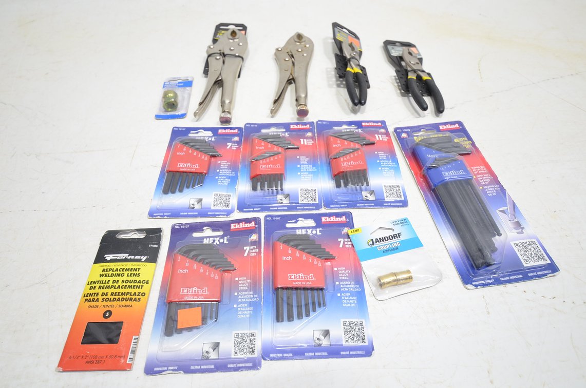 Pliers, Vice Grips, (6) Hex Key Sets And More