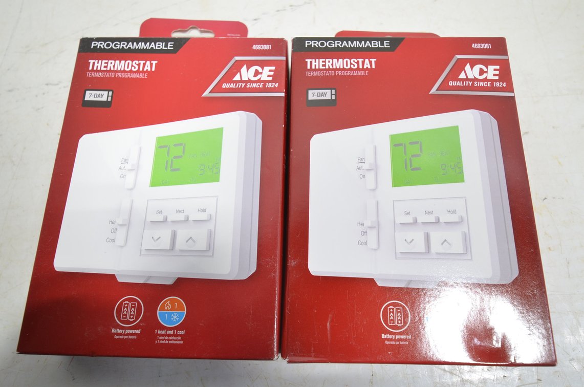 (2) Ace Programmable Thermostats