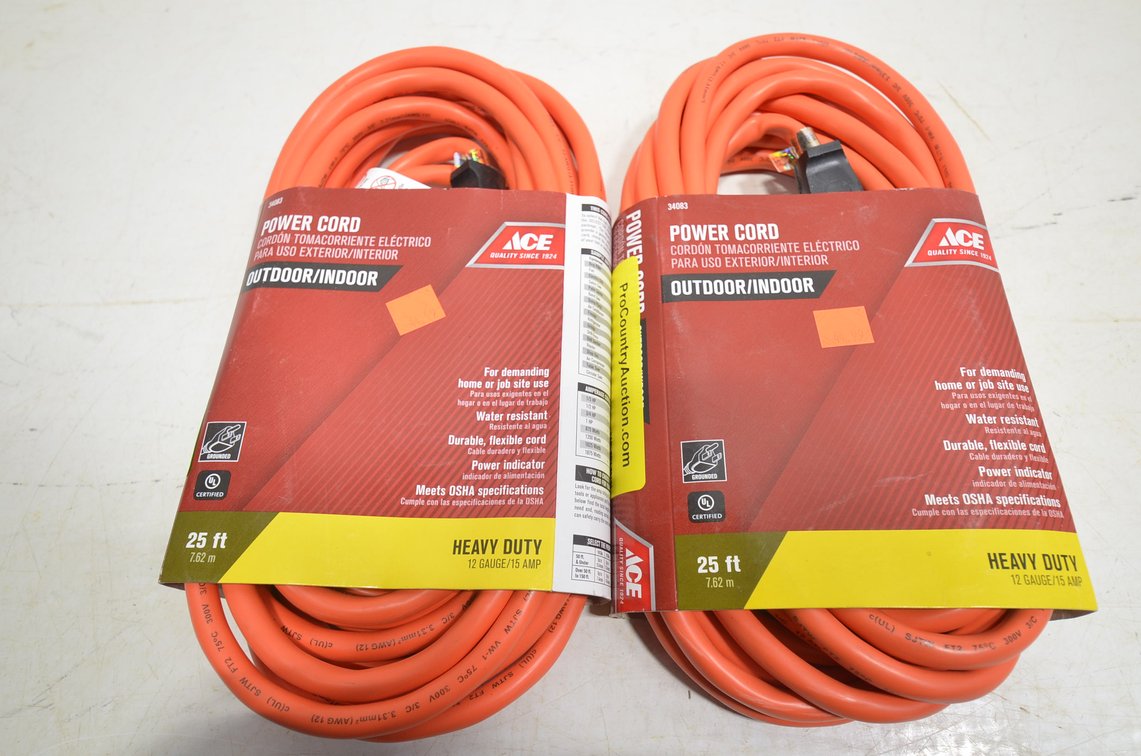 (2) Ace 25' Power Cords