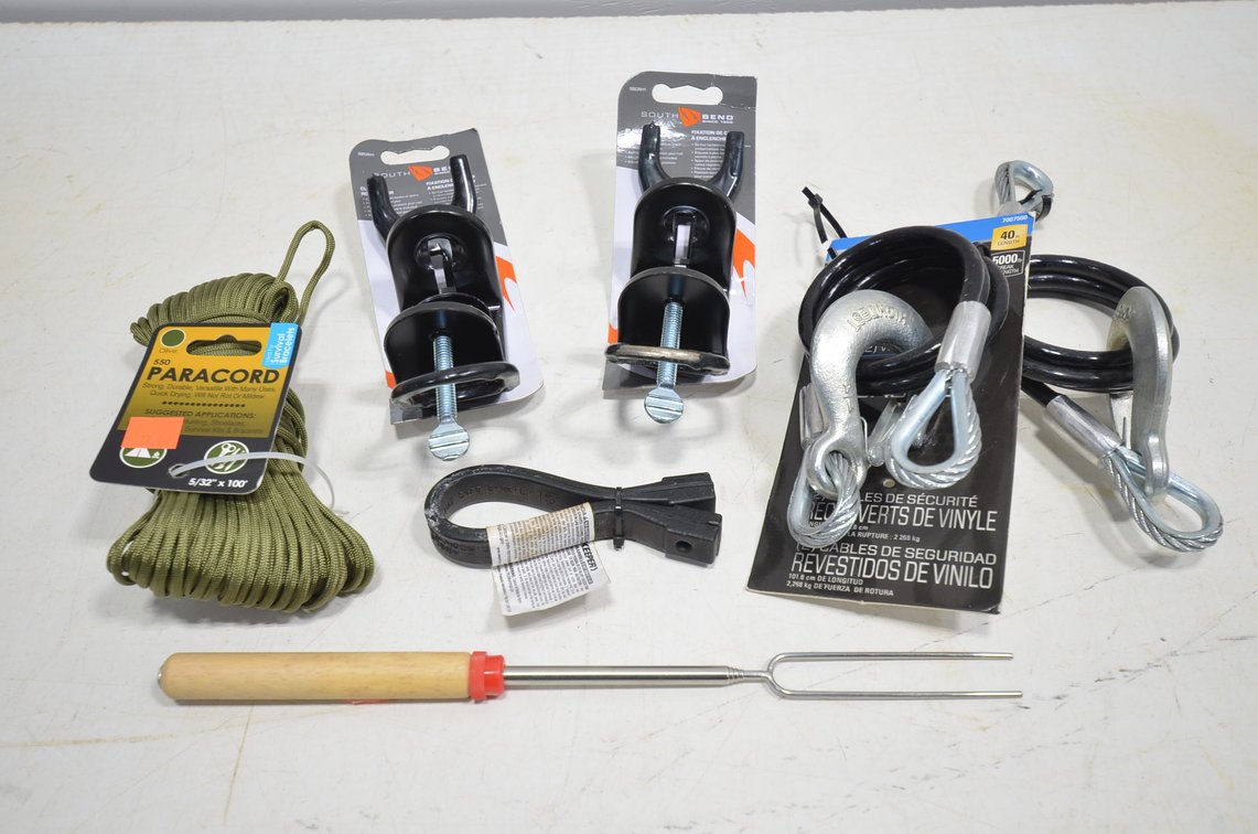 Fishing Rod Holders, Safety Cables, Paracord