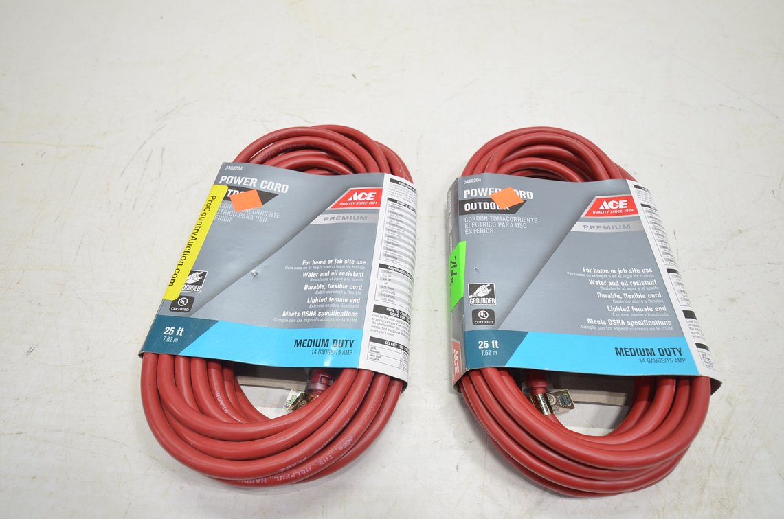 (2) Ace 25' Power Cords