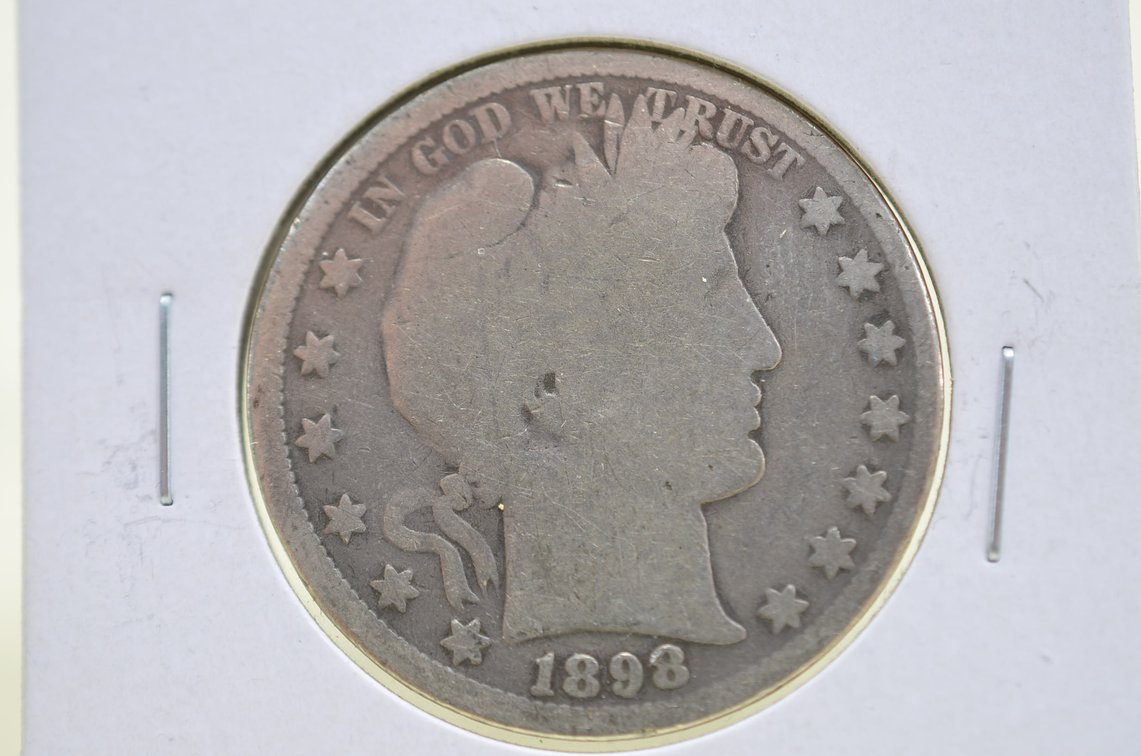 1898 Barber Silver Half Dollar