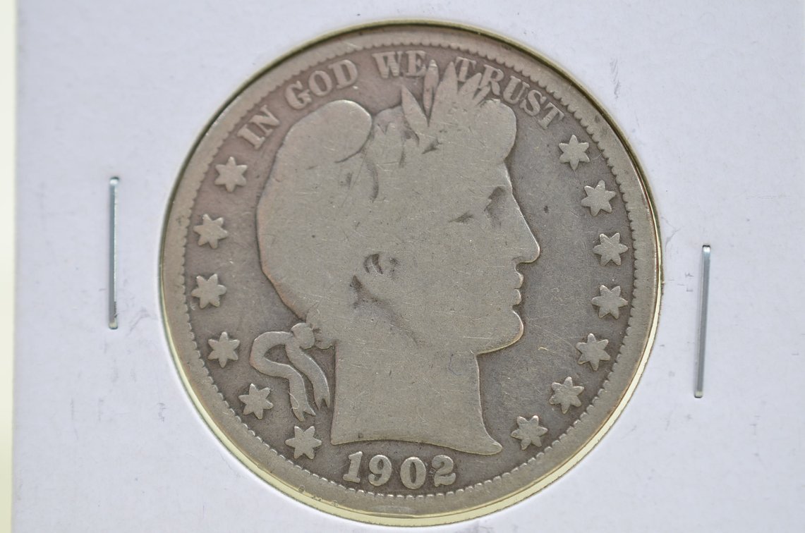 1902 O Barber Silver Half Dollar