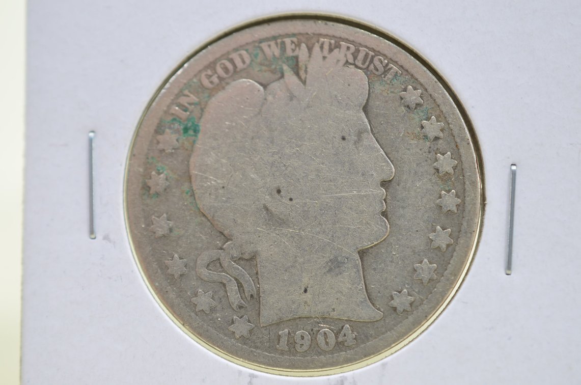 1904 Barber Silver Half Dollar