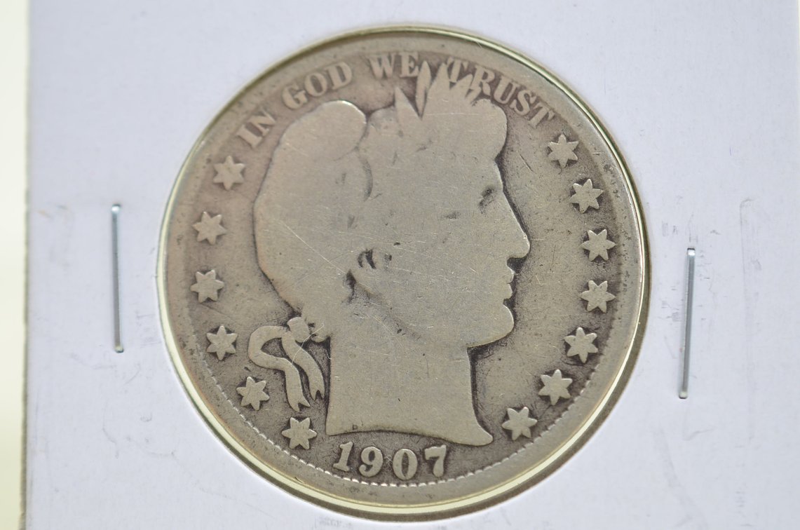 1907 O Barber Silver Half Dollar