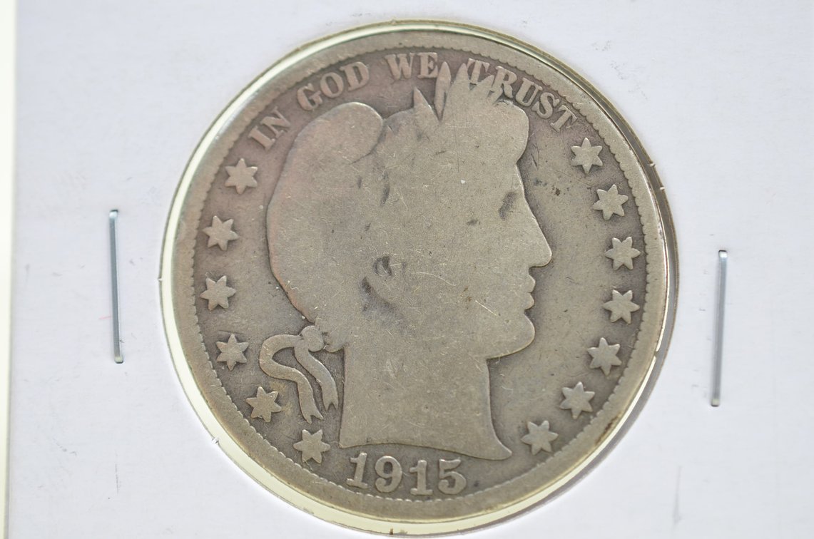 1915 S Barber Silver Half Dollar