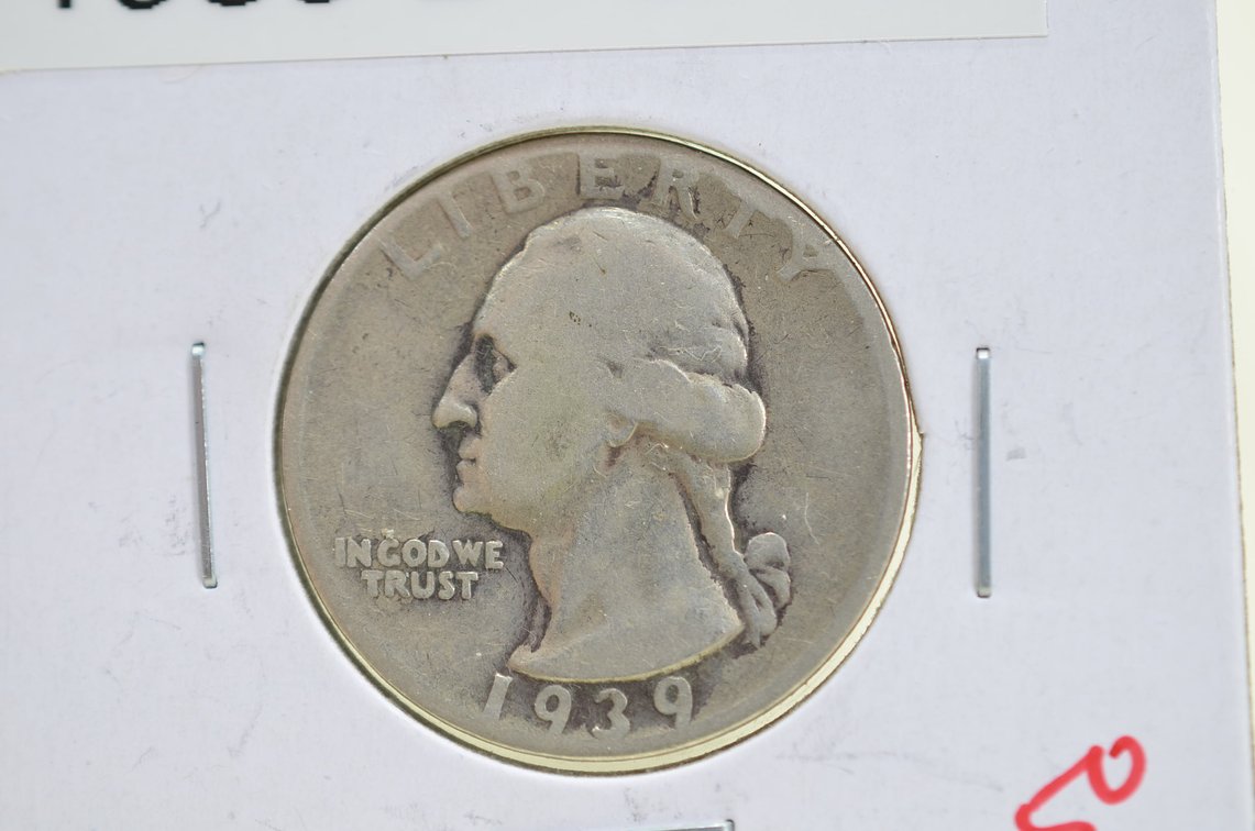 1939 D Washington Quarter Dollar