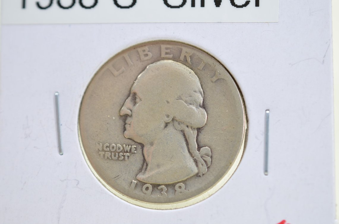 1938 S Washington Quarter Dollar