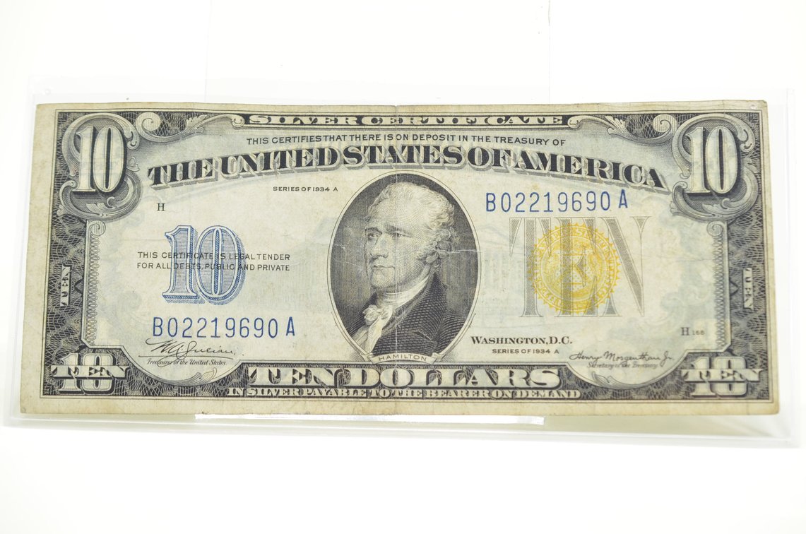 1934 A $10 Silver Certificate