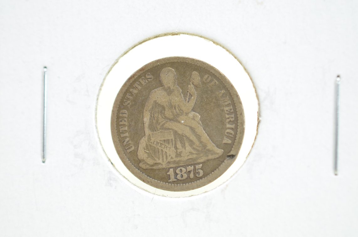 1875 Seated Liberty Dime