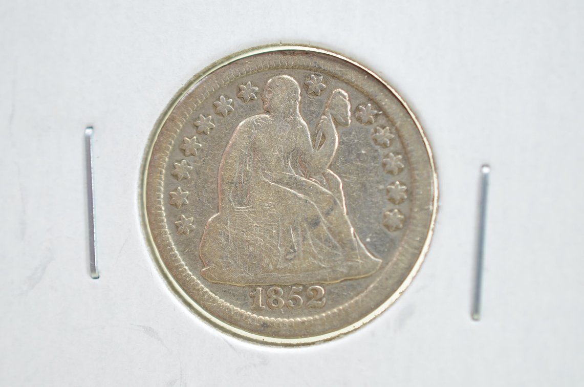 1852 Seated Liberty Dime